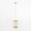 Clearance TK Tomasz Krywult Lampa wisząca rattanowa biała BOHO 20 cm