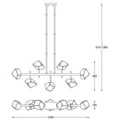 Clearance Zumaline Lampa wisząca ROCK P0488-07T-SEAC