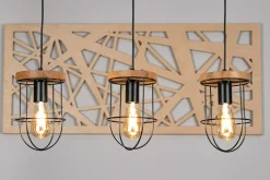 Best Spot - Light Lampa wisząca rustykalna drewno dębowe RENO III