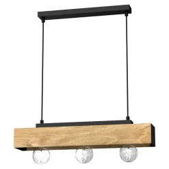 Luminex Lampy Wiszące^Lampa wisząca rustykalna drewniana MILUZA III