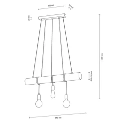 Discount Spot - Light Lampa wisząca rustykalna orzech TRABO 3