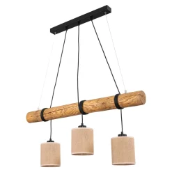 Spot - Light Lampy Wiszące^Lampa wisząca rustykalna sosna TRABO JUTE 3