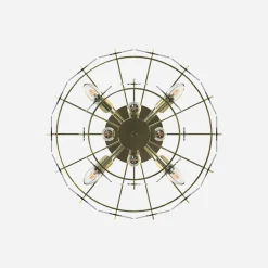 Clearance Zumaline Lampa wisząca transparentne szkło złota NIRA φ43 cm