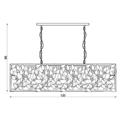 Clearance Luminex Lampa wisząca tytanowe złoto ARION V