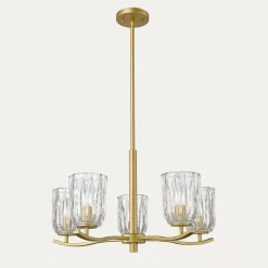 Discount Zumaline Lampa wisząca żyrandol złota TAZZA