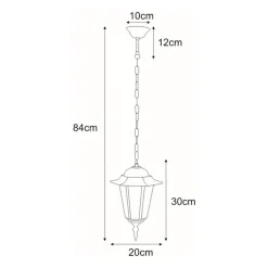 inny Lampa wisząca zewnętrzna outdoor klasyczna czarna STANDARD