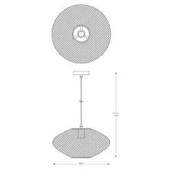 Best Zumaline Lampa wisząca złota ORION 37 cm