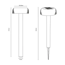 Zumaline Lampy Ogrodowe|Lampy Ogrodowe^Lampa zewnętrzna ogrodowa solarna czarna BLUET