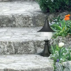 Hot inny Lampa zewnętrzna outdoor stojąca niska czarna BOSTON
