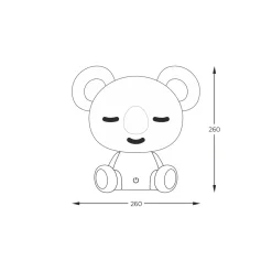 Hot Zumaline Lampka nocna LED szara KOALA