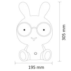 Clearance Lampka nocna różowa LED KRÓLIK
