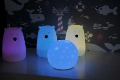 Best Lampka nocna silikonowa biała LED RGB MIŚ
