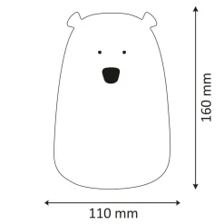Best Lampka nocna silikonowa biała LED RGB MIŚ