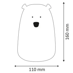 Best Lampka nocna silikonowa niebieska LED RGB MIŚ