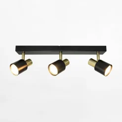 Best LED-POL Listwa 3 reflektory czarno-złota ORO NARVA