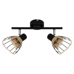 Clearance Zumaline Listwa 2-punktowa rattan czarna GENT