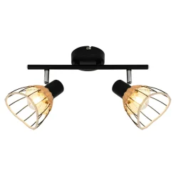 Clearance Zumaline Listwa 2-punktowa rattan czarna GENT