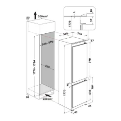 WHIRLPOOL Lodówki^Lodówka do zabudowy 6 zmysł WHC18T322
