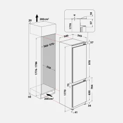 WHIRLPOOL Lodówki^Lodówka do zabudowy z technologią 6-ty Zmysł ART66102