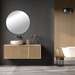 Clearance inny Lustro łazienkowe okrągłe czarne TORRE 60 cm