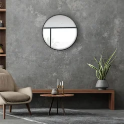 Clearance inny Lustro łazienkowe okrągłe czarne TORRE 60 cm