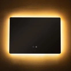 New inny Lustro łazienkowe podgrzewane z oświetleniem LED 70x50 cm