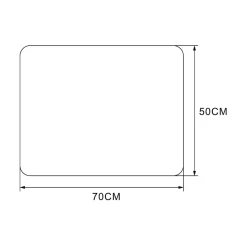 New inny Lustro łazienkowe podgrzewane z oświetleniem LED 70x50 cm