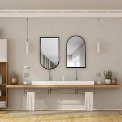 Outlet inny Lustro łazienkowe łuk czarne TORRE 60x100
