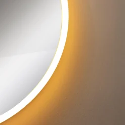 Hot inny Lustro łazienkowe z akrylową ramą LED złote 60 cm