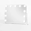 inny Lustra Dekoracyjne|Lustra^Lustro prostokątne z lampkami LED białe 44x7x36 cm