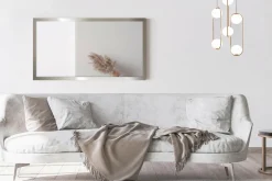 Lustra Dekoracyjne|Lustra^Lustro w białej ramie SLIM 67,5x127,5 cm