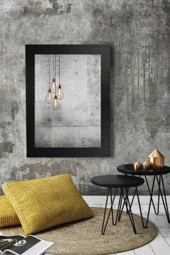 Online Lustro w czarnej ramie PIKO 63x83 cm