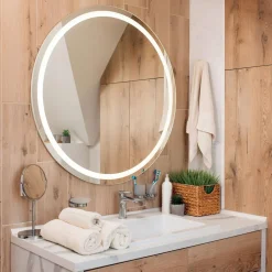 New inny Lustro z oświetleniem LED okrągłe MILA PLUS 70 cm
