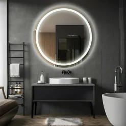 New inny Lustro z oświetleniem LED okrągłe MILA PLUS 70 cm