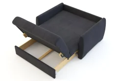 Sale Mała sofa rozkładana ciemnoszara DALIA