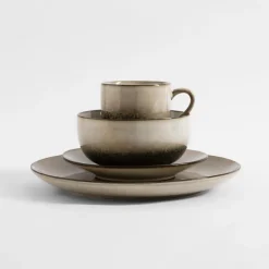 inny Miska ceramiczna brązowo-beżowa ZORA 690 ml