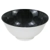 Hot Miska na sałatkę porcelanowa biało-czarna OTTICO 280 ml