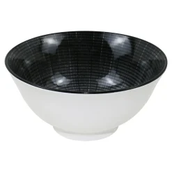 Hot Miska na sałatkę porcelanowa biało-czarna OTTICO 280 ml