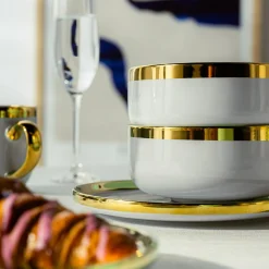 Hot Miska porcelanowa miętowa AURORA GOLD 500 ml