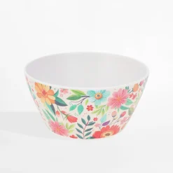 Outlet inny Miska z melaminy w kwiaty 750 ml