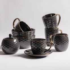 Outlet Prima Cucina Mlecznik ceramiczny czarny BRESCA 300 ml