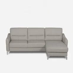 Clearance inny Narożnik jasnoszary z nóżkami w chromie FARO prawy
