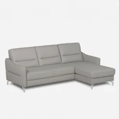 Clearance inny Narożnik jasnoszary z nóżkami w chromie FARO prawy