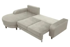 Sale Comfort Line Narożnik rozkładany beżowy NAPOLI lewy