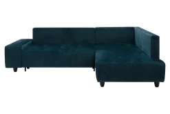 Clearance Comfort Line Narożnik rozkładany granatowy CALPE prawy