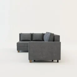 Online Comfort Line Narożnik rozkładany jasnoszary SPELLO lewy