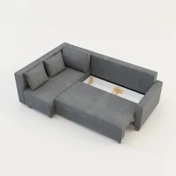 Online Comfort Line Narożnik rozkładany jasnoszary SPELLO lewy
