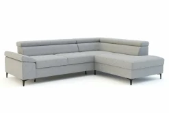 Outlet Softi Narożnik rozkładany jasnoszary LONIGO lewy