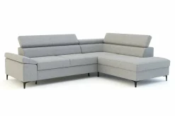 Outlet Softi Narożnik rozkładany jasnoszary LONIGO lewy