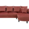 Clearance Comfort Line Narożnik rozkładany koralowy NAPOLI prawy